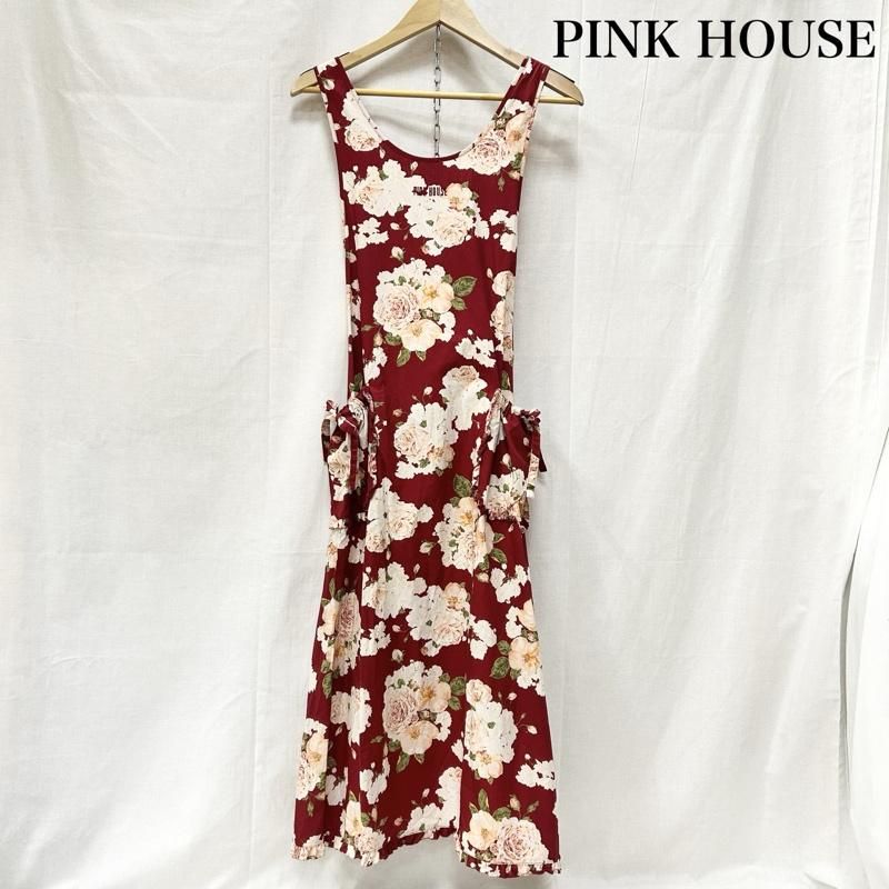 ピンクハウス 花柄エプロン フリルデザイン red レディース 表記無し