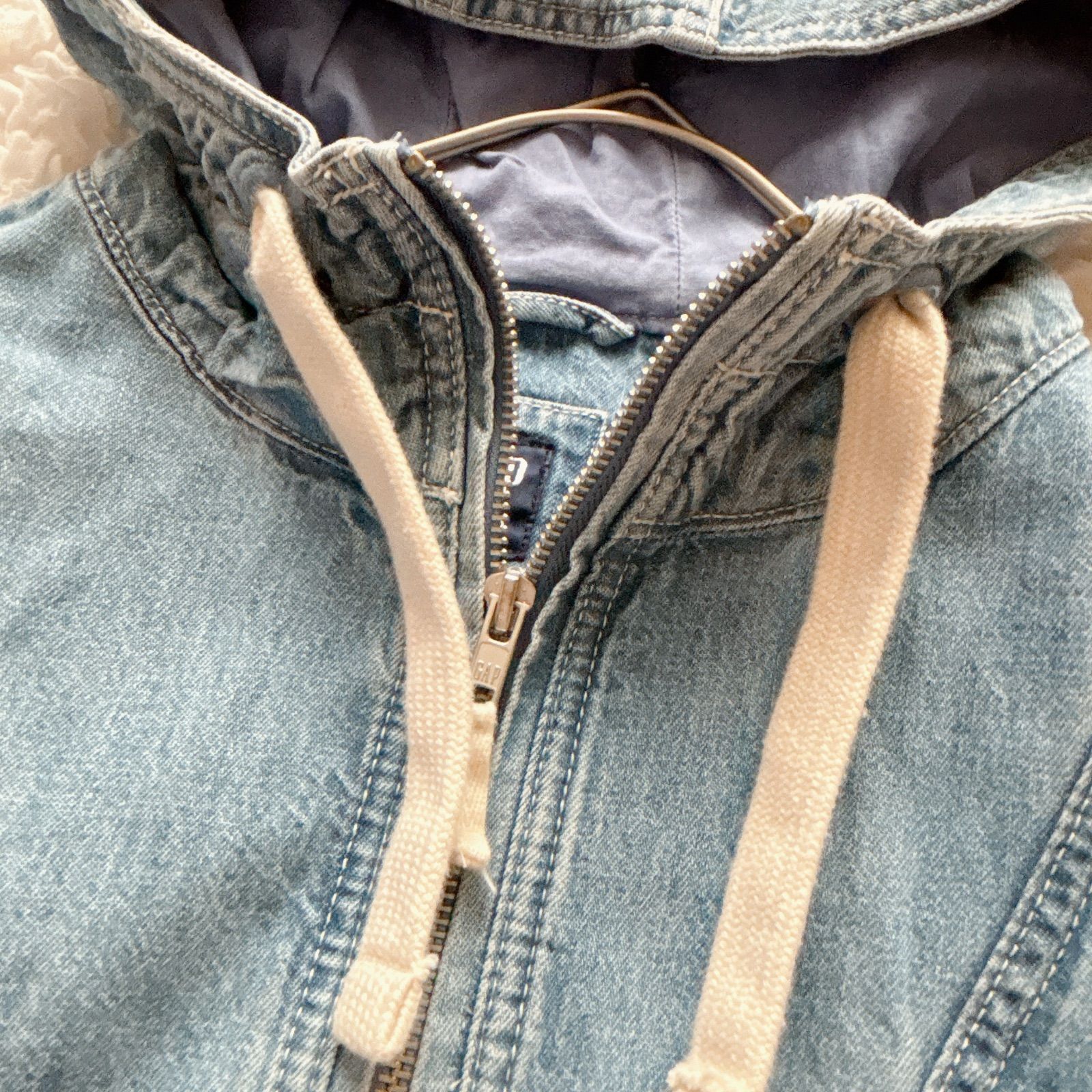 ギャップ GAP ハーフジップ デニム 名作 ハーフ デニム プルオーバー