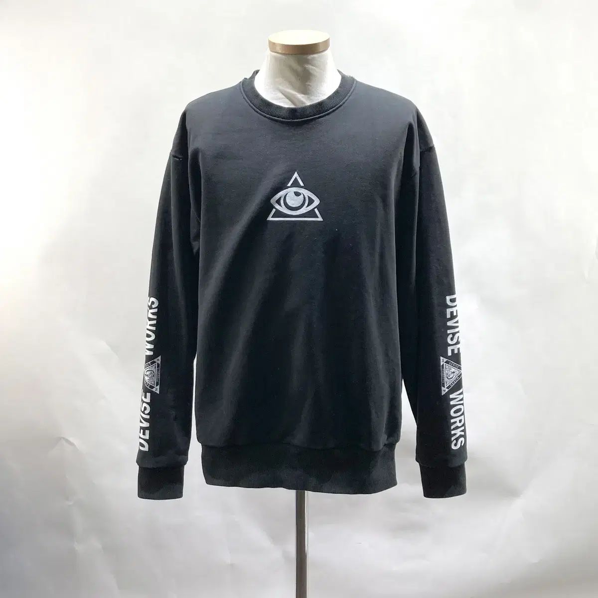 デバイスワークス メンズトレーナー ブラック L-XL ヴィンテージ