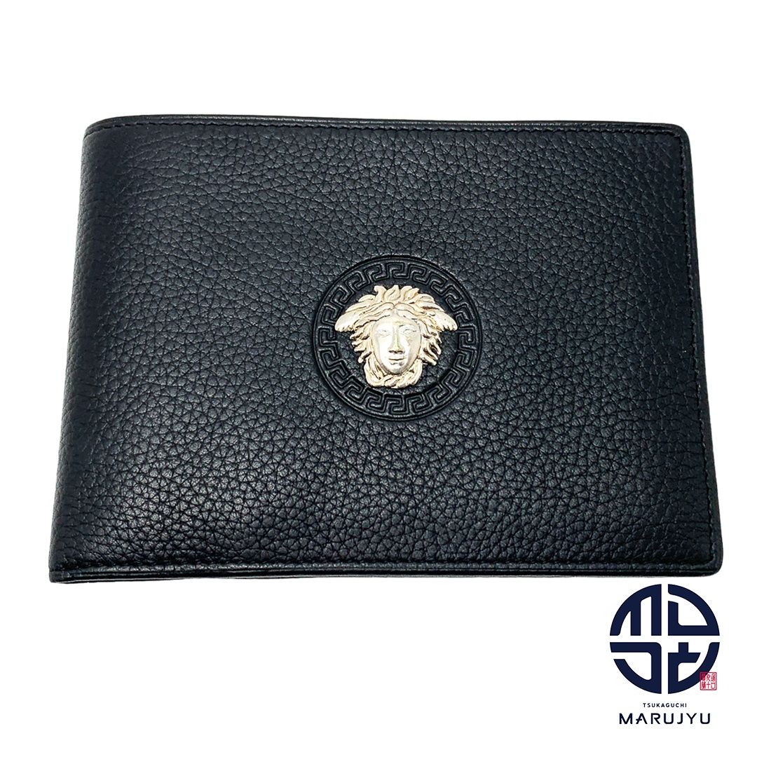 VERSACE ヴェルサーチェ シルバー メデューサ 二つ折りウォレット 財布