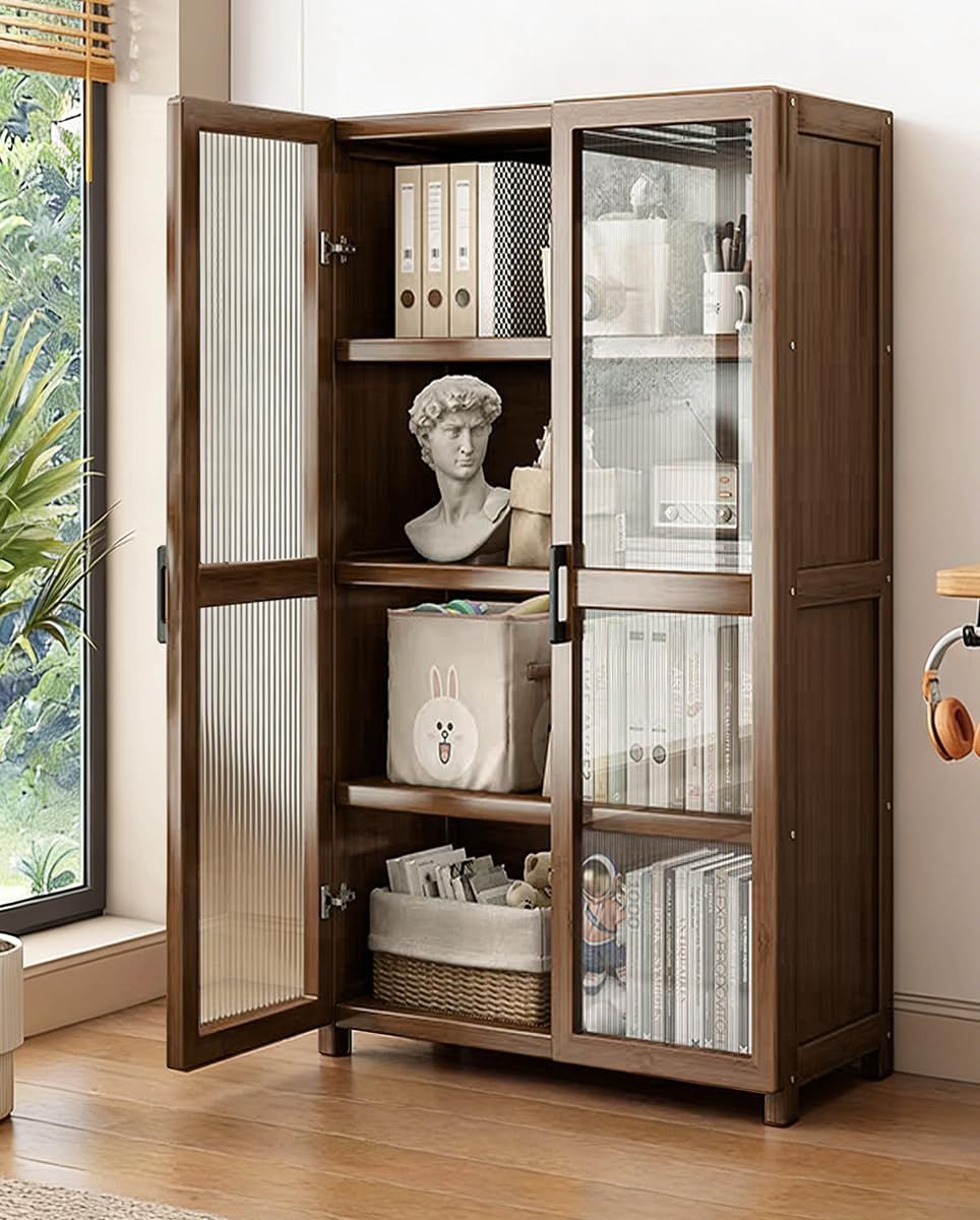 TUIYIDUO本棚 ブックシェルフ 4段 大容量 幅60cm×奥行31cm×高さ130cm