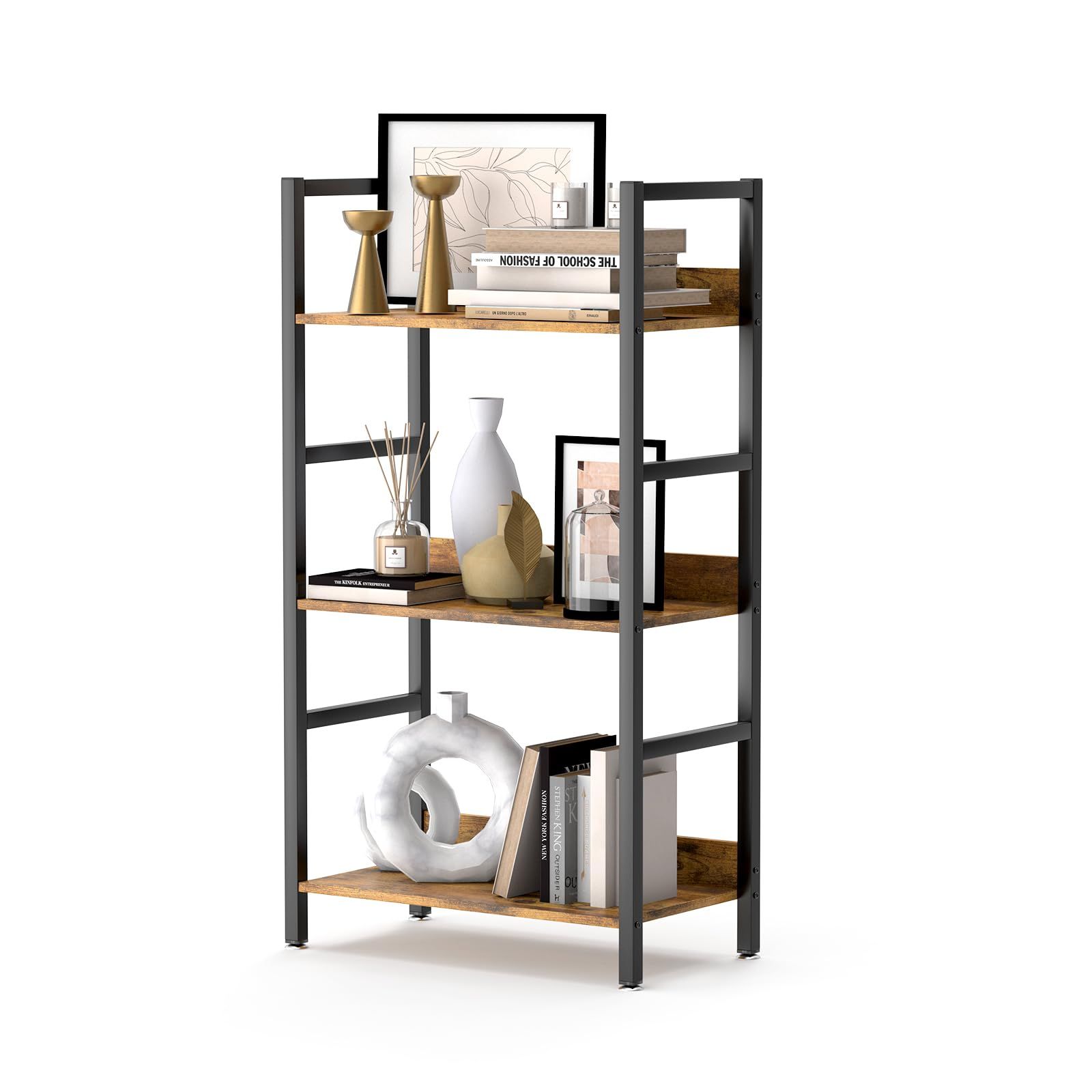 EOCCOGOLO 収納ラック ラック 本棚 棚 食器棚 3段 製品サイズ