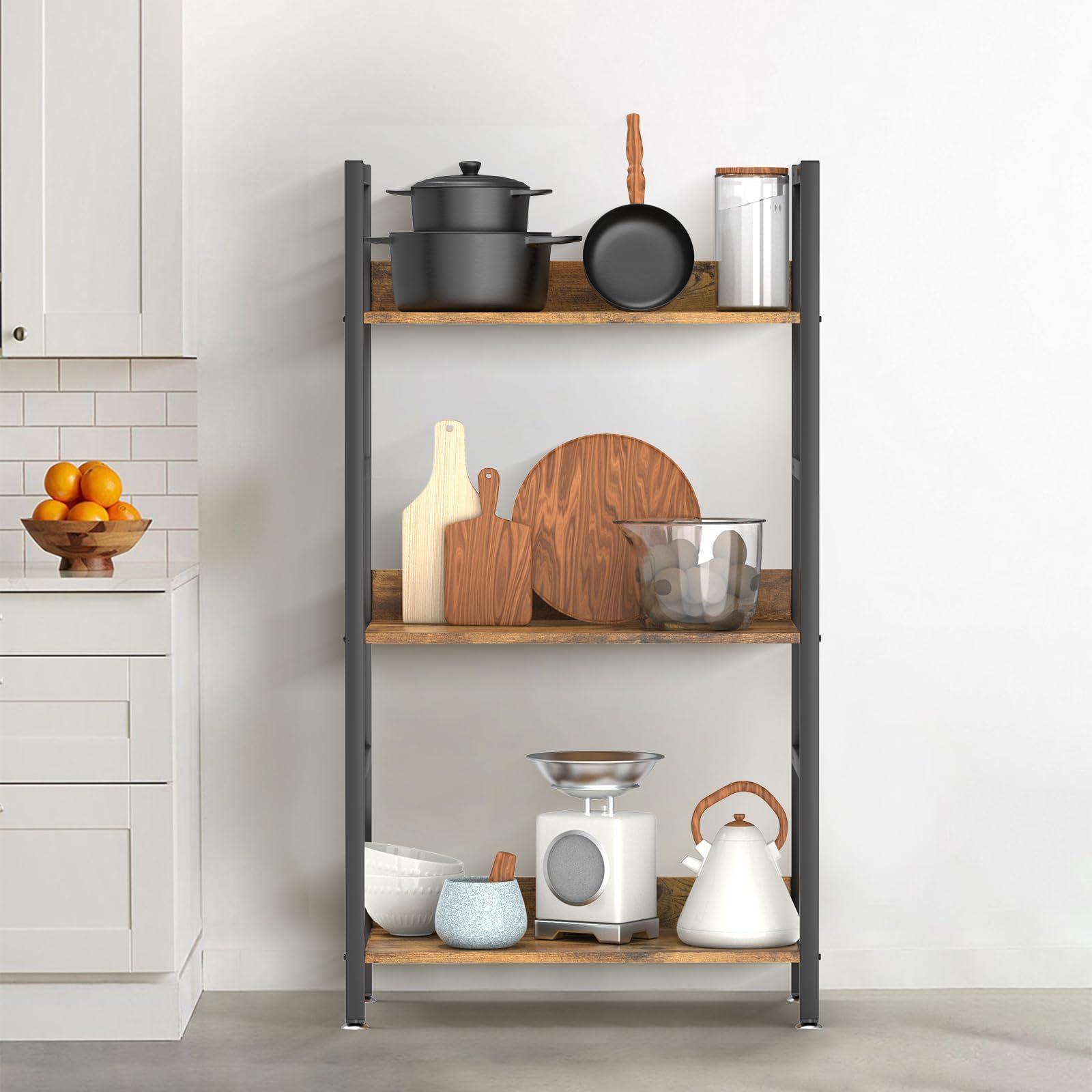 EOCCOGOLO 収納ラック ラック 本棚 棚 食器棚 3段 製品サイズ