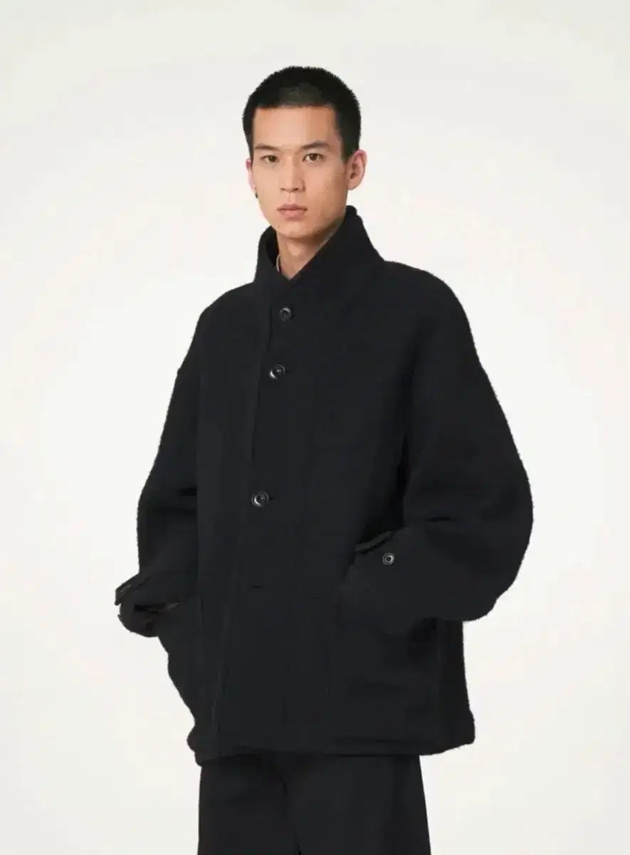 ショートダッフルコート ブラック Double Wool | ダッフルコート