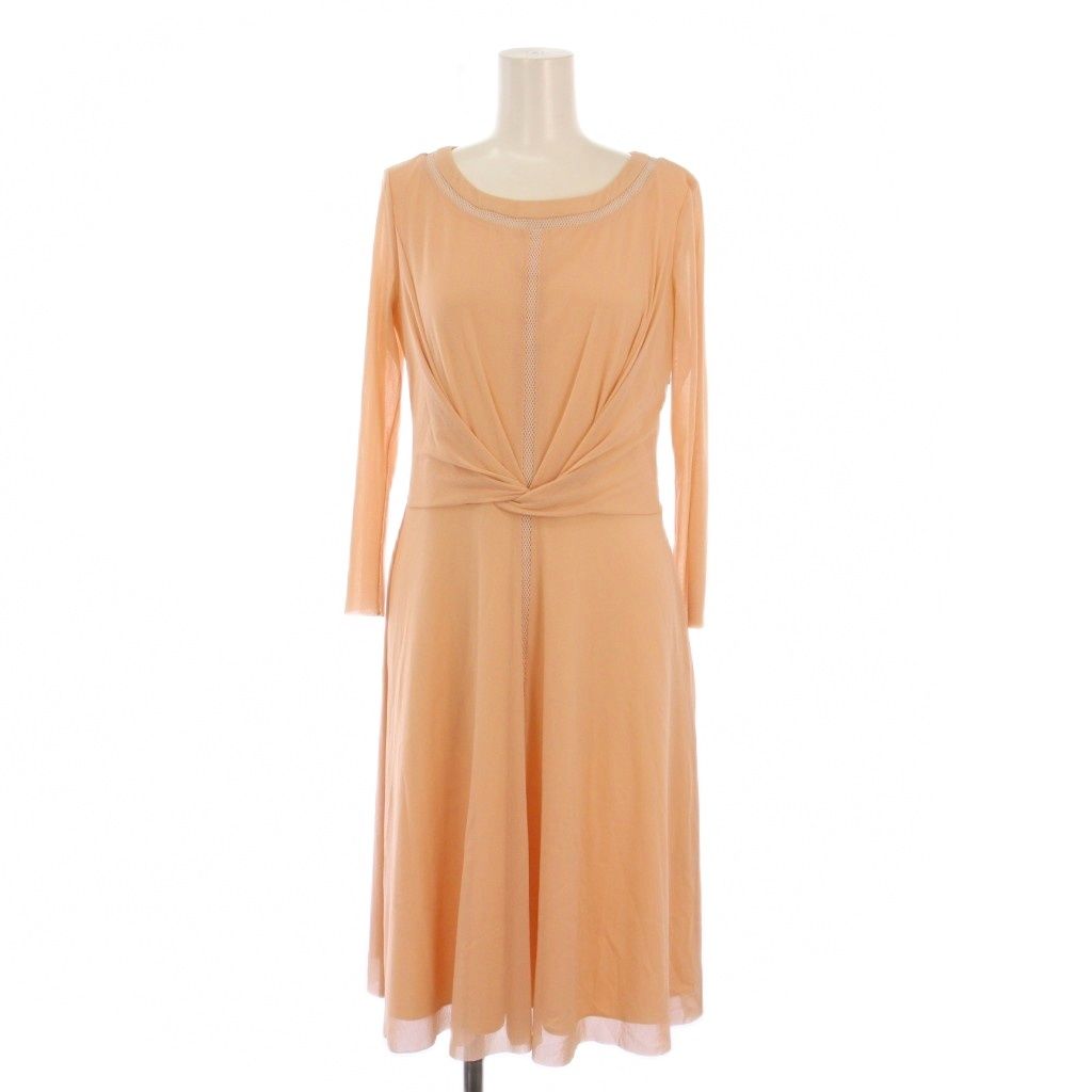 ヴィヴィアンタム VIVIENNE TAM フレアワンピース ひざ丈 長袖 クルー