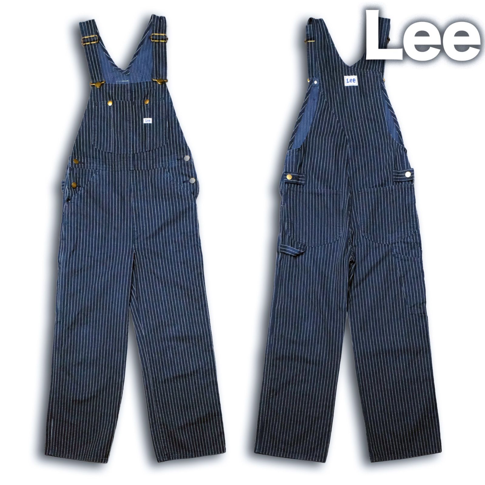 Lee DUNGAREES LB9450 ストライプ柄オーバーオール レディース Sサイズ 