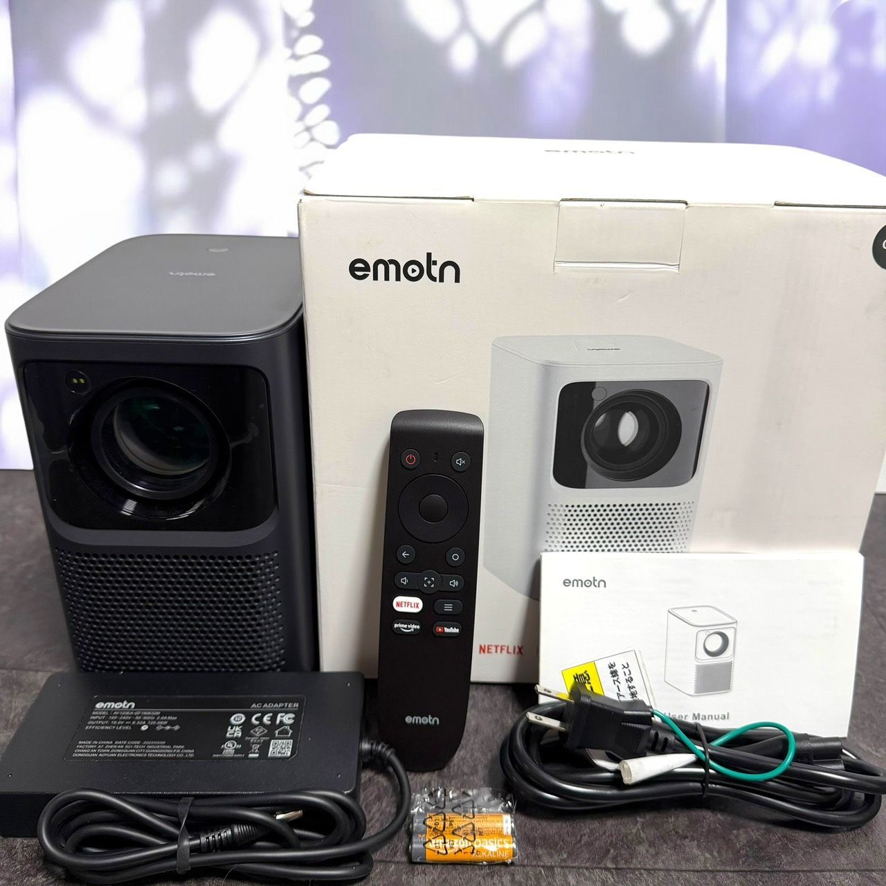 美品】Emotn N1 ホワイト プロジェクター 箱あり Emotn（エモートン