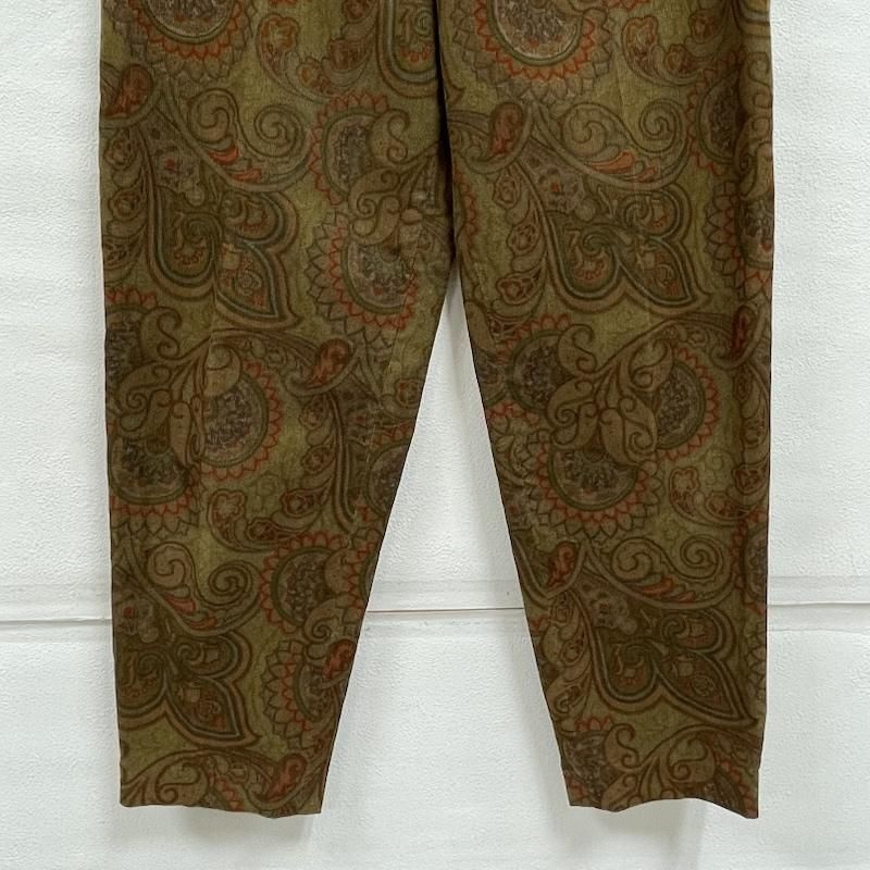 エトロ ペイズリー コーデュロイ パンツ プリント ジップフライ
