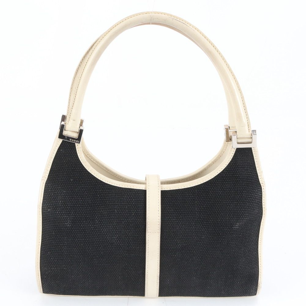 グッチ ジャッキー 002 1068 レザー キャンバス ショルダーバッグ