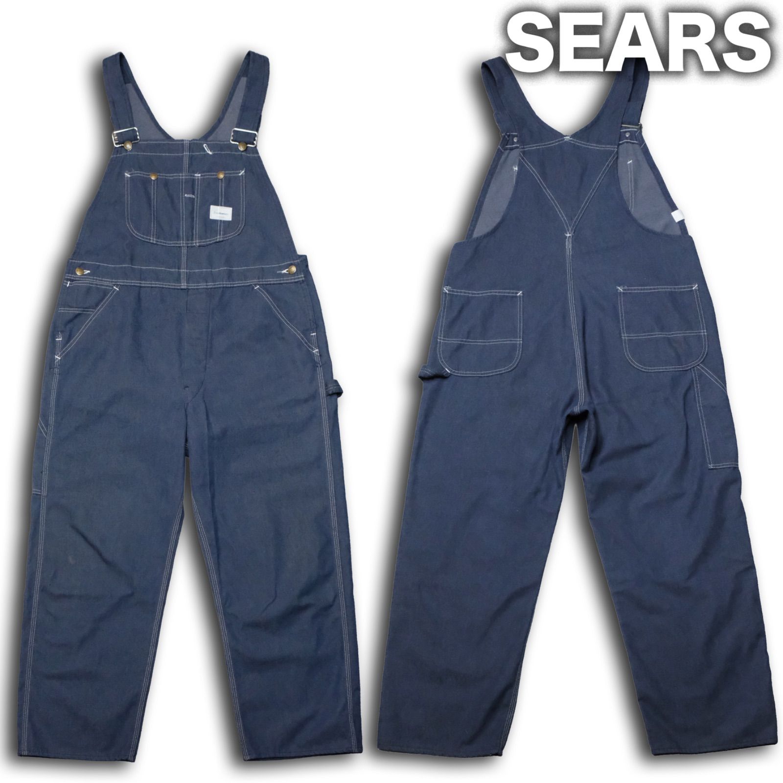 70's/80's SEARS PREMA PREST デニムオーバーオール W38 ビンテージ