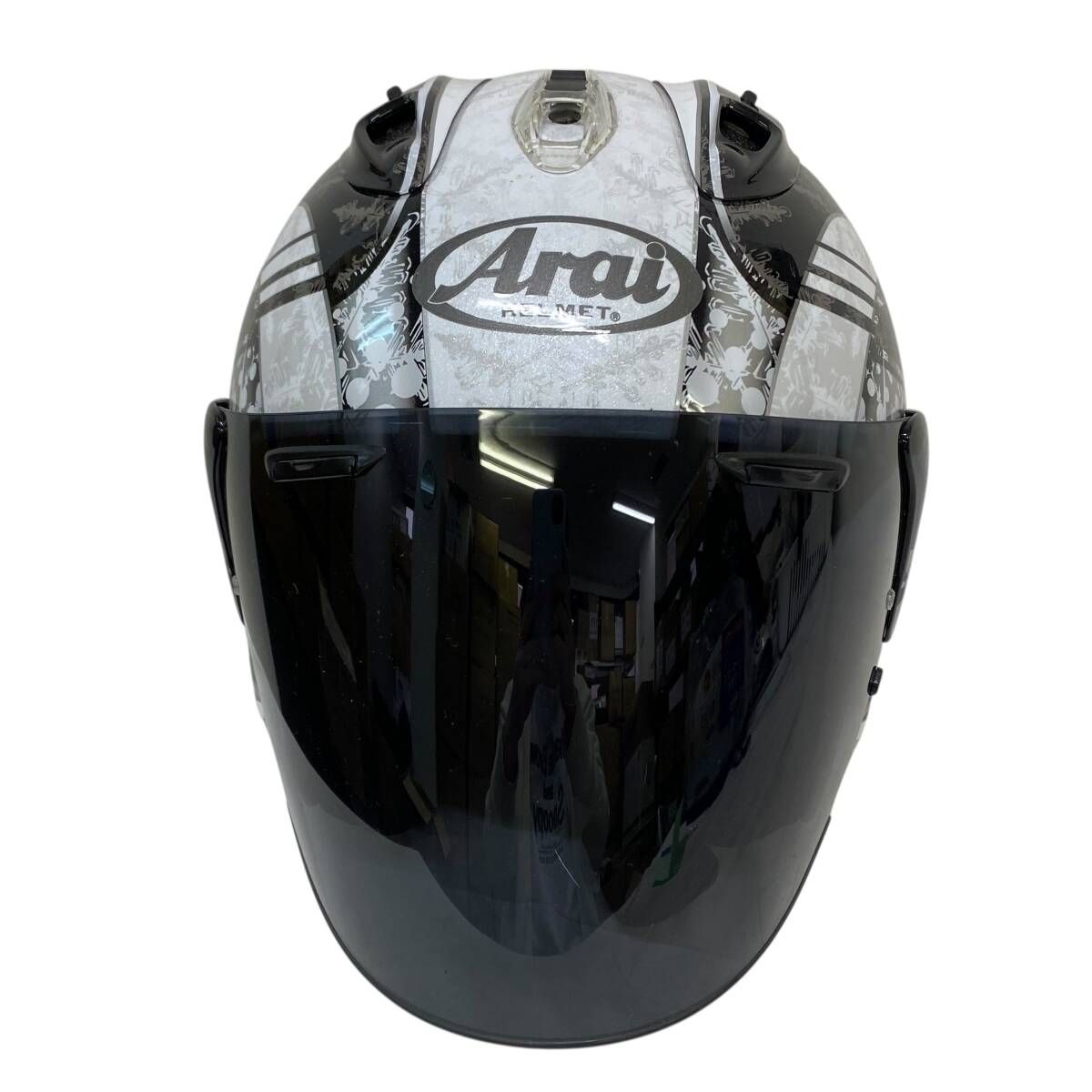Arai ジェットヘルメット スモークシールド付 Ｍサイズ57〜58cm 美品】 Arai アライ VZ-RAM SNOW DOME スノードーム ジェット