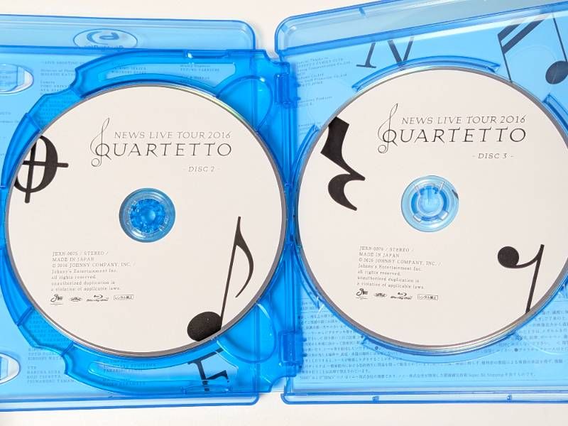 NEWS LIVE TOUR 2016 QUARTETTO 通常盤 Blu-ray - メルカリ
