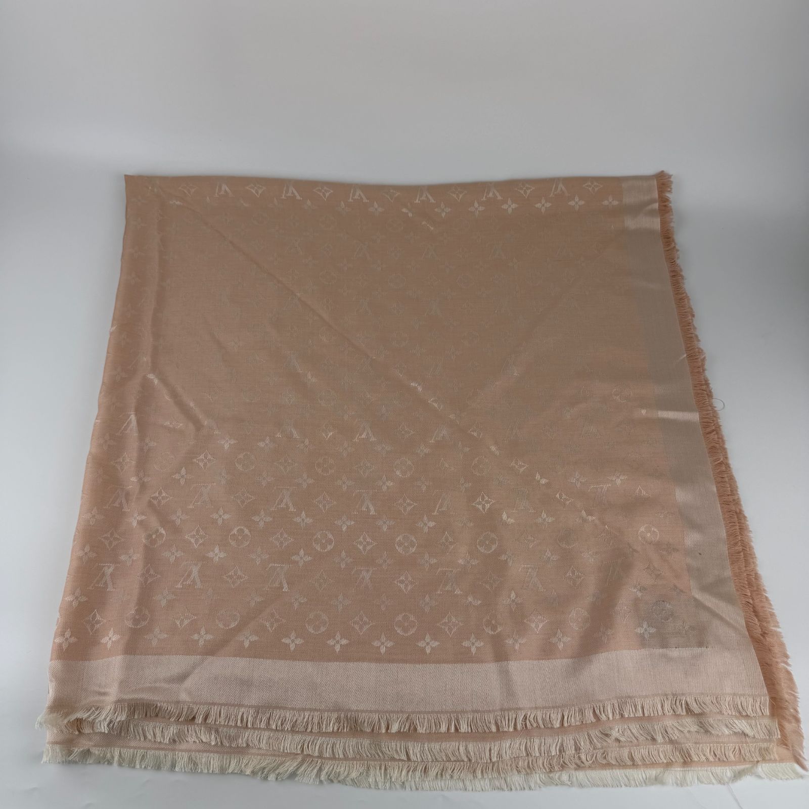 中古】LOUIS VUITTON ルイヴィトン ショール モノグラム M72046 ピンク