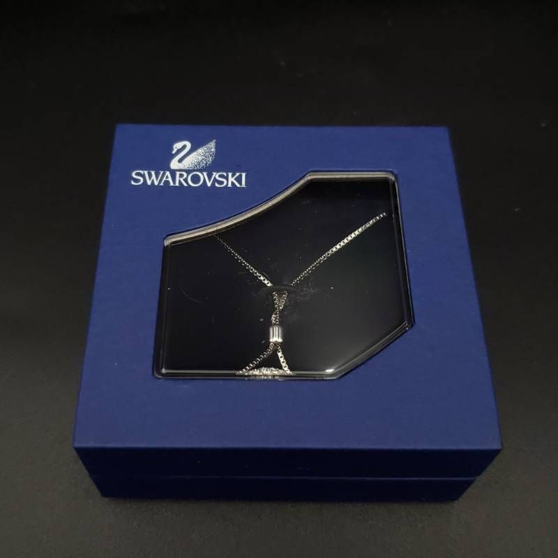 美品 SWAROVSKI スワロフスキー ネックレス ペンダント パヴェ ミラー 