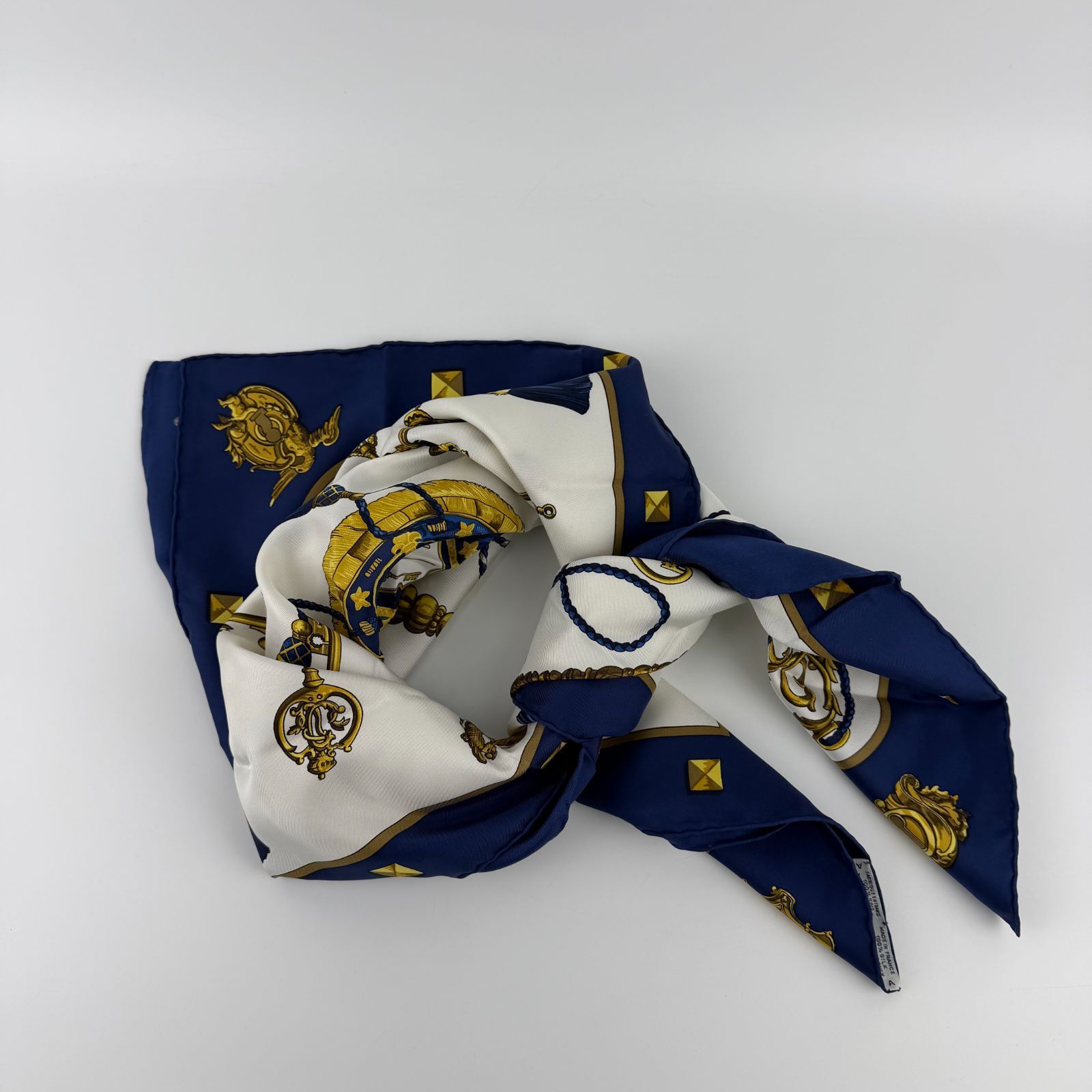 中古】HERMES エルメス カレ90 スカーフ シルク マルチカラー