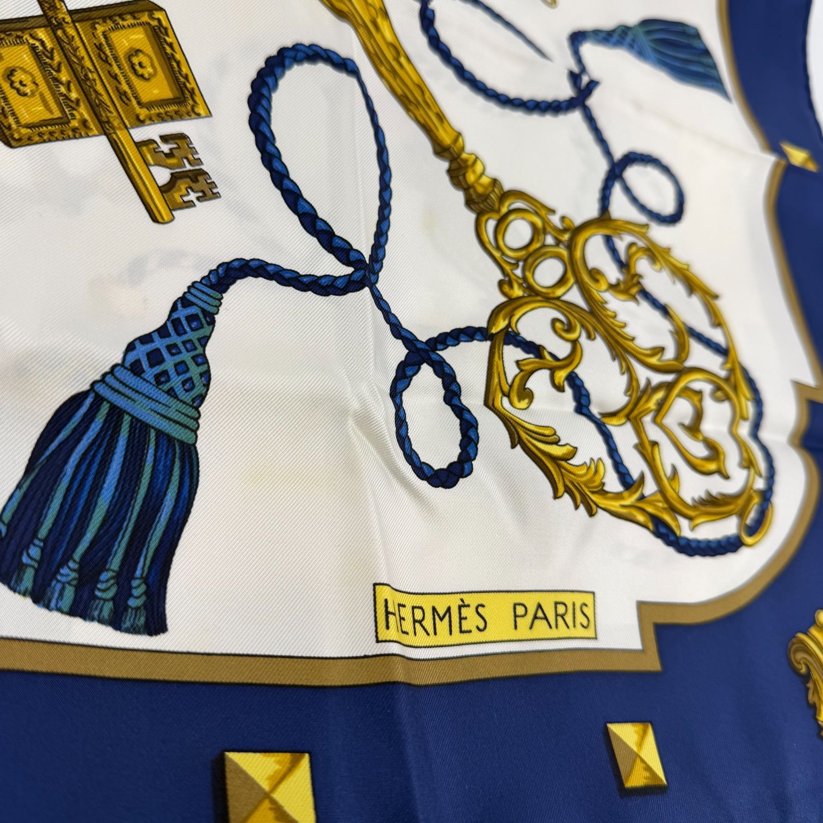 中古】HERMES エルメス カレ90 スカーフ シルク マルチカラー