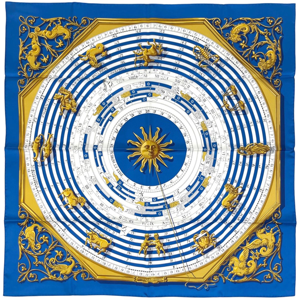 エルメス HERMES カレ90 DIES ET HORE 占星術 太陽 スカーフ シルク