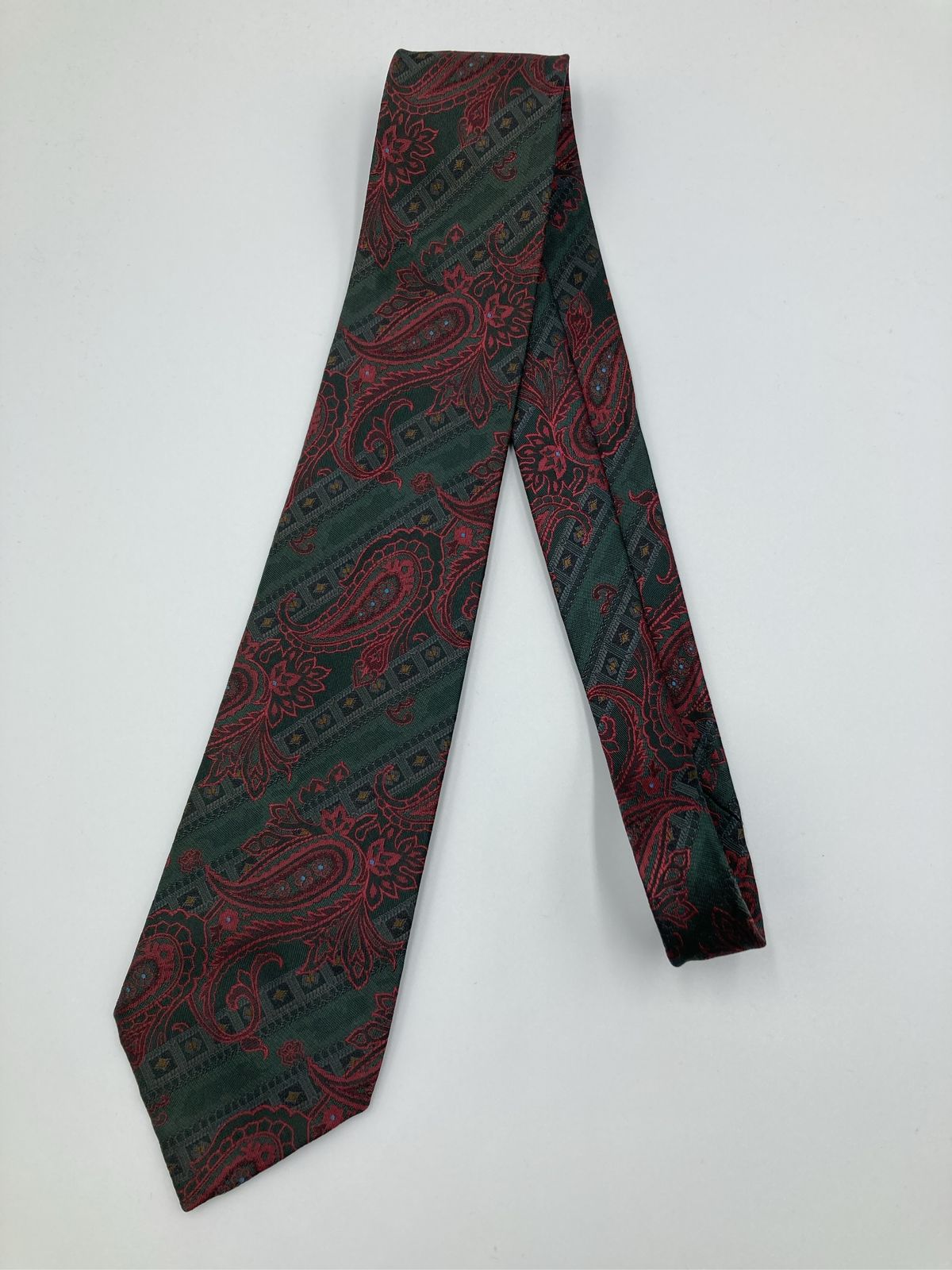 BALENCIAGA バレンシアガ ネクタイ グリーン ペイズリー柄 - メルカリ