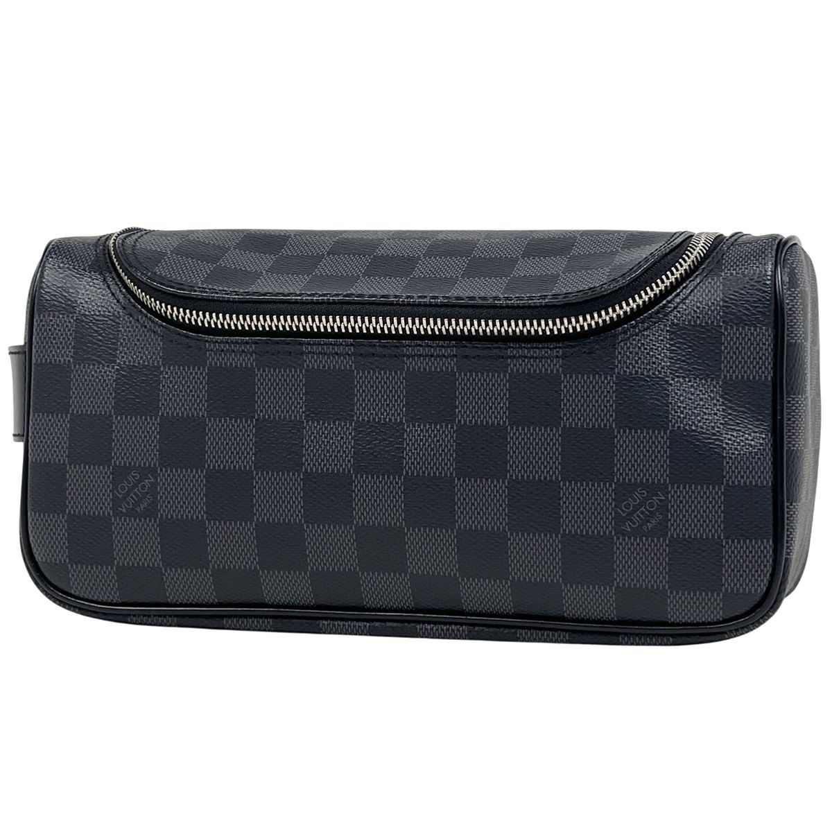 Louis Vuitton Louis Vuitton Toilette Pouch Travel Pouch Accessory Pouch Damier Graphite Black N47625 Ladies [Used]