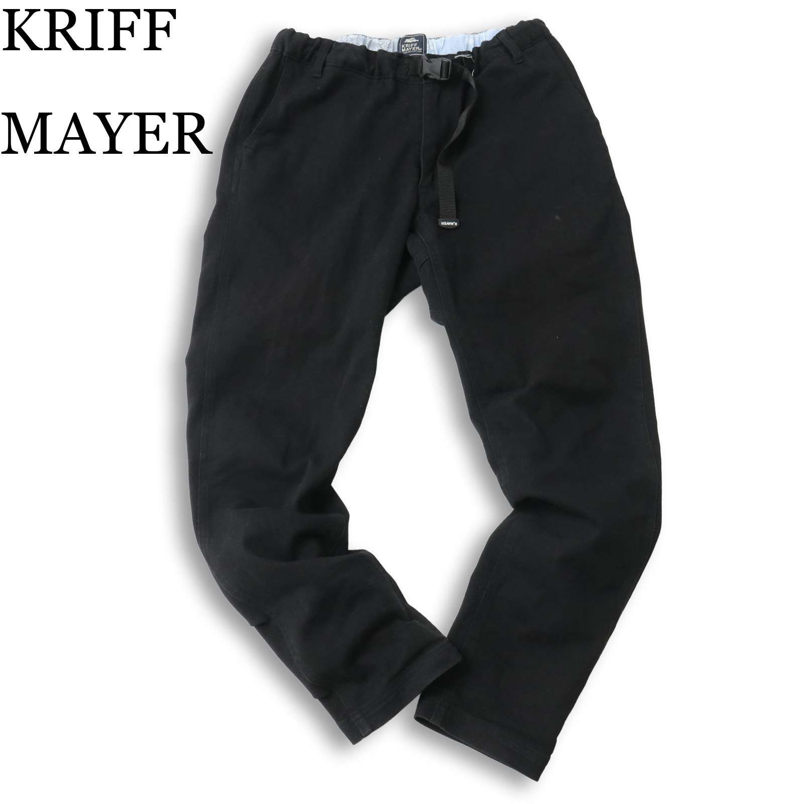 KRIFF MAYER クリフメイヤー 通年 ストレッチ イージー テーパード クライミング パンツ Sz.L メンズ 黒 アウトドア