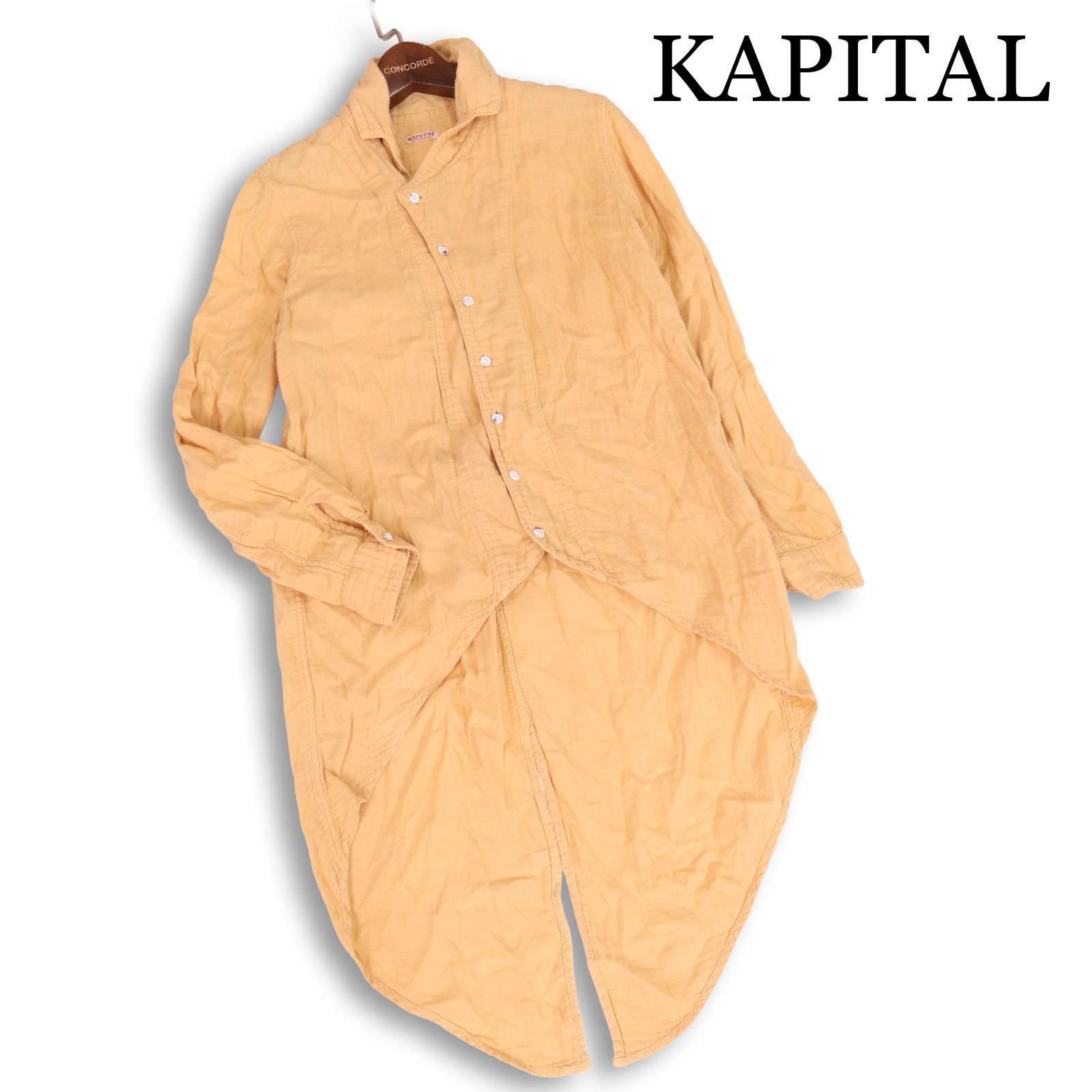 KAPITAL キャピタル 通年☆ 燕尾 スワローテール 長袖 ロング デザイン