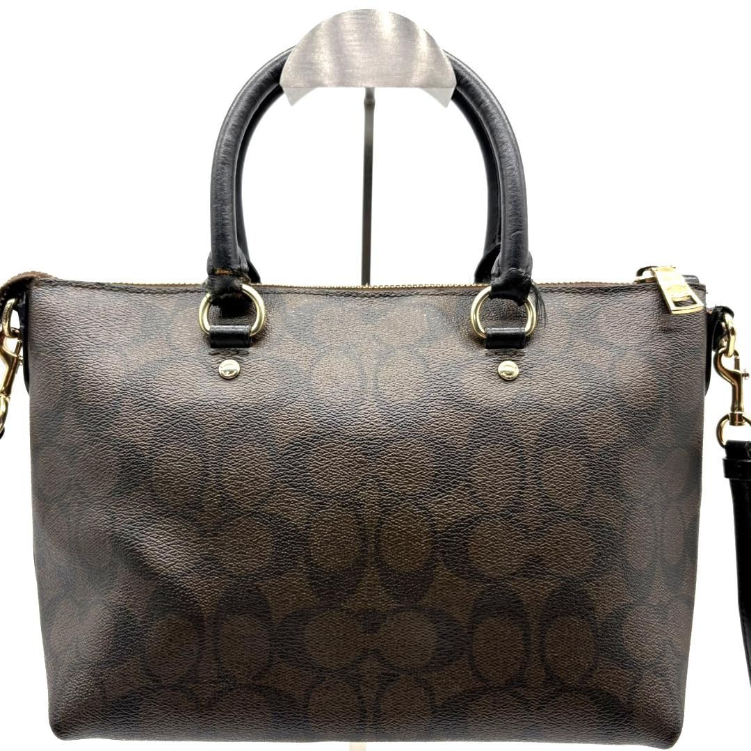 COACH コーチ シグネチャー PVC レザー 2WAYショルダーバッグ トート 