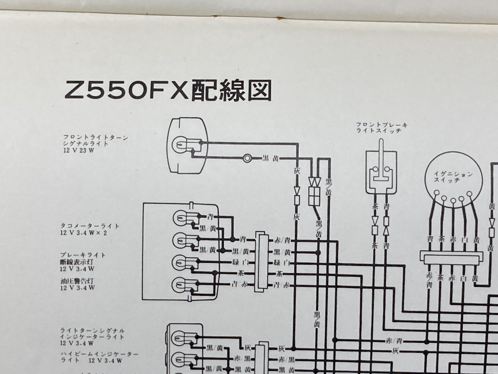 Z550FX サービスマニュアル 補足版 カワサキ 正規 中古 バイク 整備書
