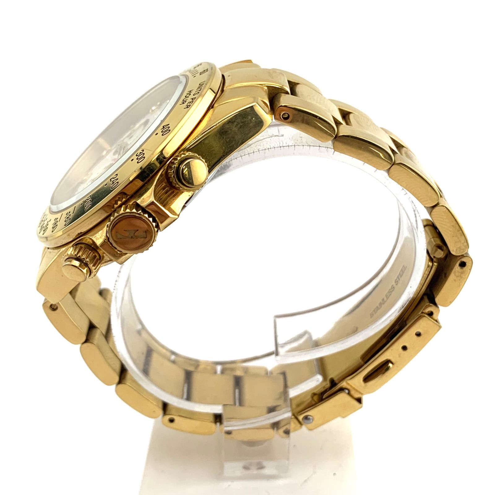中古】TECHNOS TGM639 クロノグラフ 腕時計 ゴールド - メルカリ