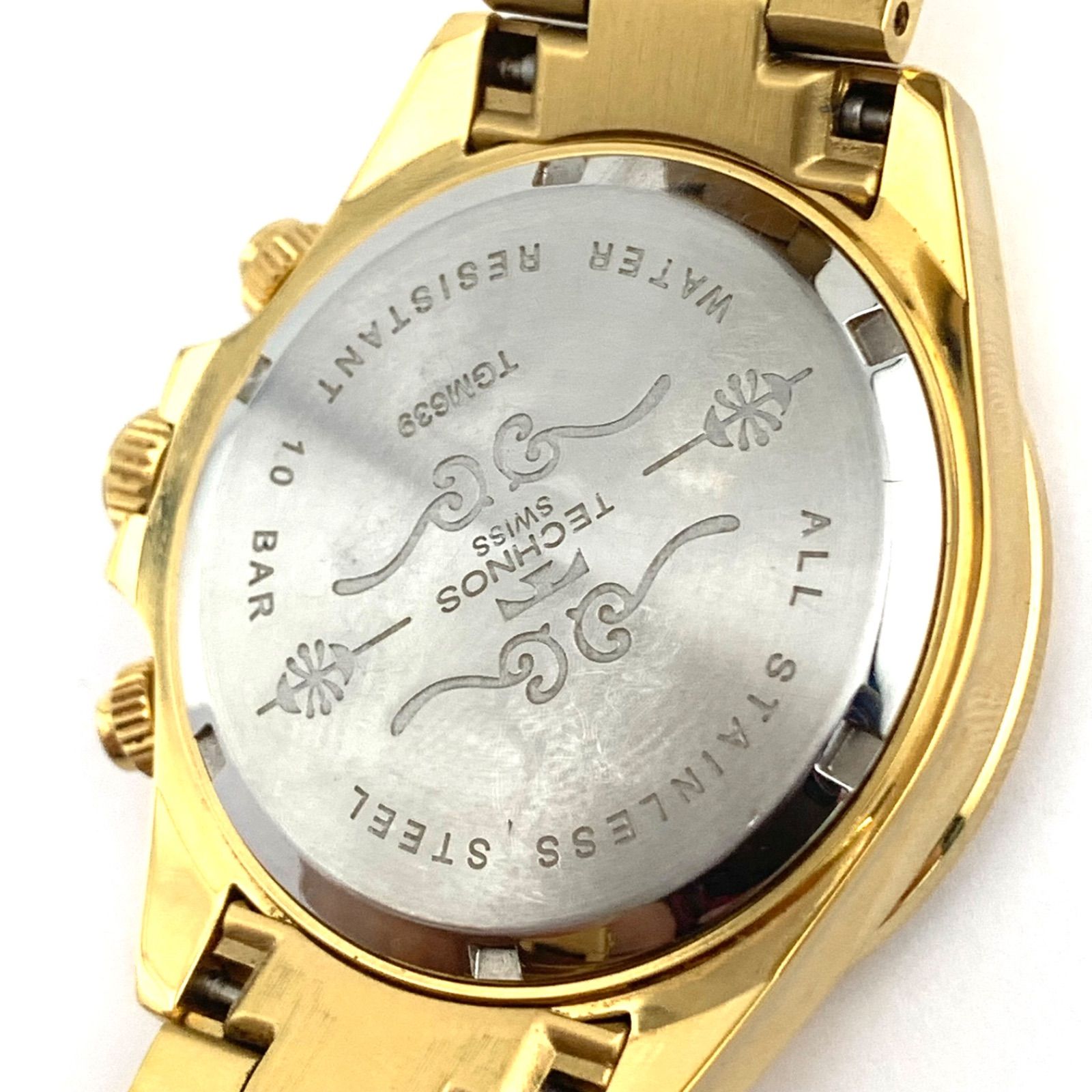 中古】TECHNOS TGM639 クロノグラフ 腕時計 ゴールド - メルカリ