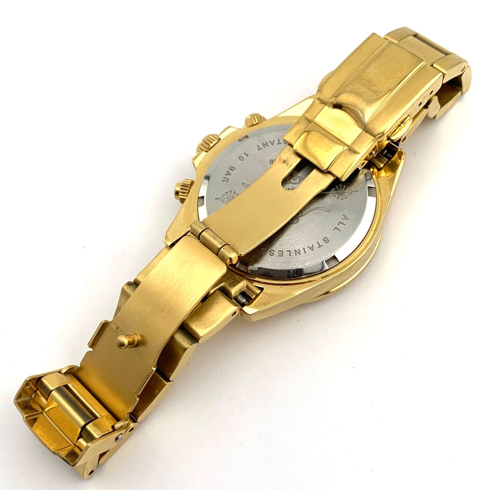 中古】TECHNOS TGM639 クロノグラフ 腕時計 ゴールド - メルカリ