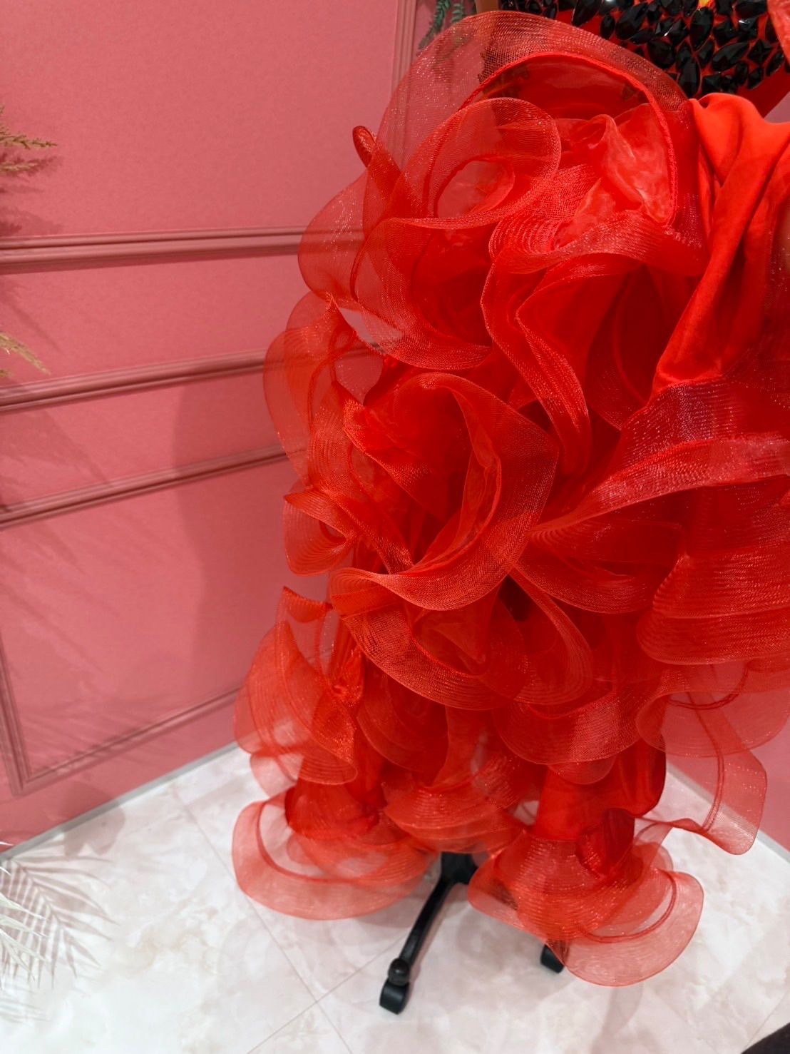 社交ダンス gentil ジャンティ 232104031 赤 レッド スポンサードレス