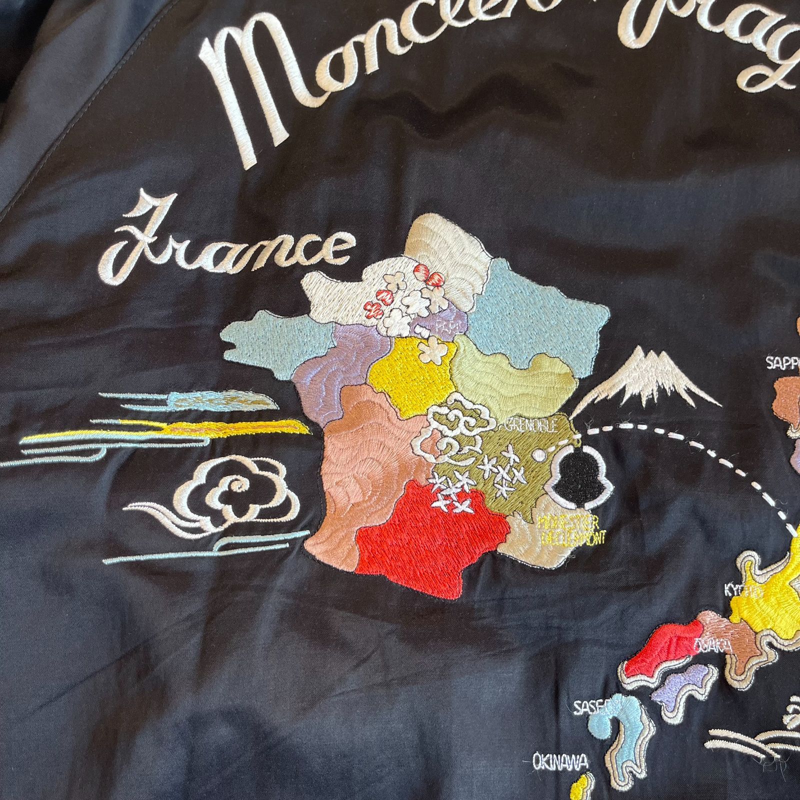 モンクレール ジーニアス×フラグメント藤原ヒロシ19SS スカジャン 刺繍