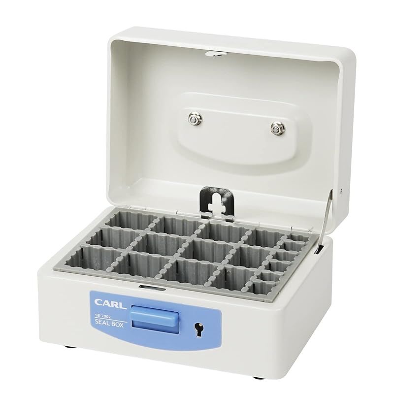 【新品】 カール事務器 印鑑ケース スチール印箱 小 科目印収納数45個 SB-7002 1