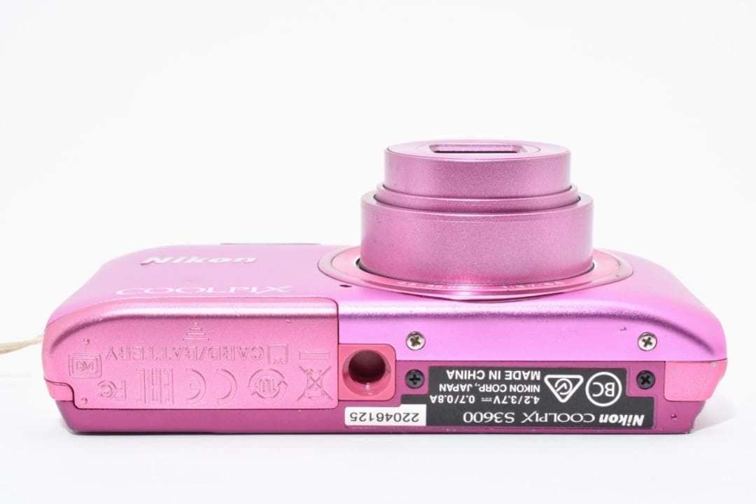 55】Nikon ニコン COOLPIX S3600 クールピクス ピンク デジタルカメラ