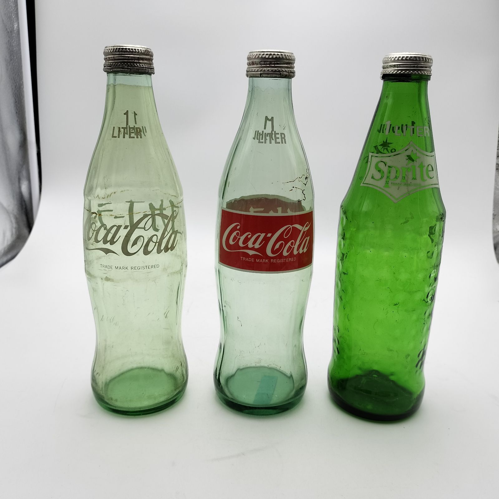 コカ・コーラ スプライト 1リットル 空瓶 3本セット スクリュー 