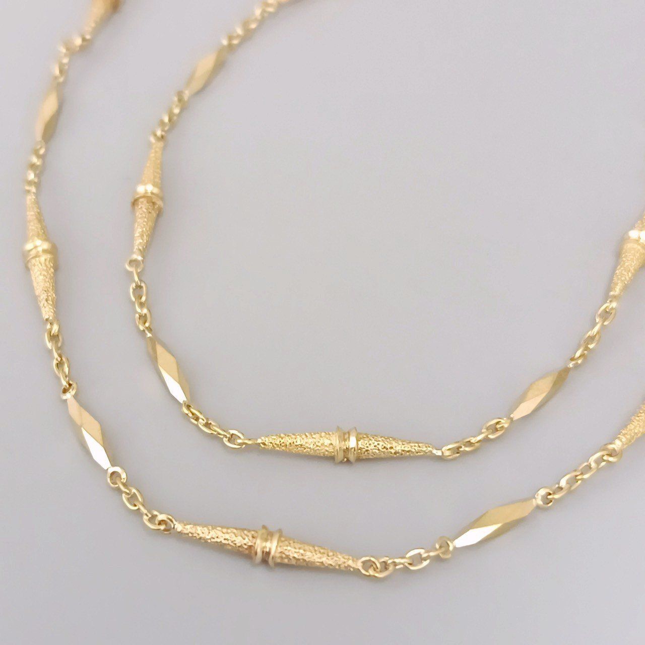 18金 K18 デザインネックレス 造幣局刻印 レディース 7.14g 41.5