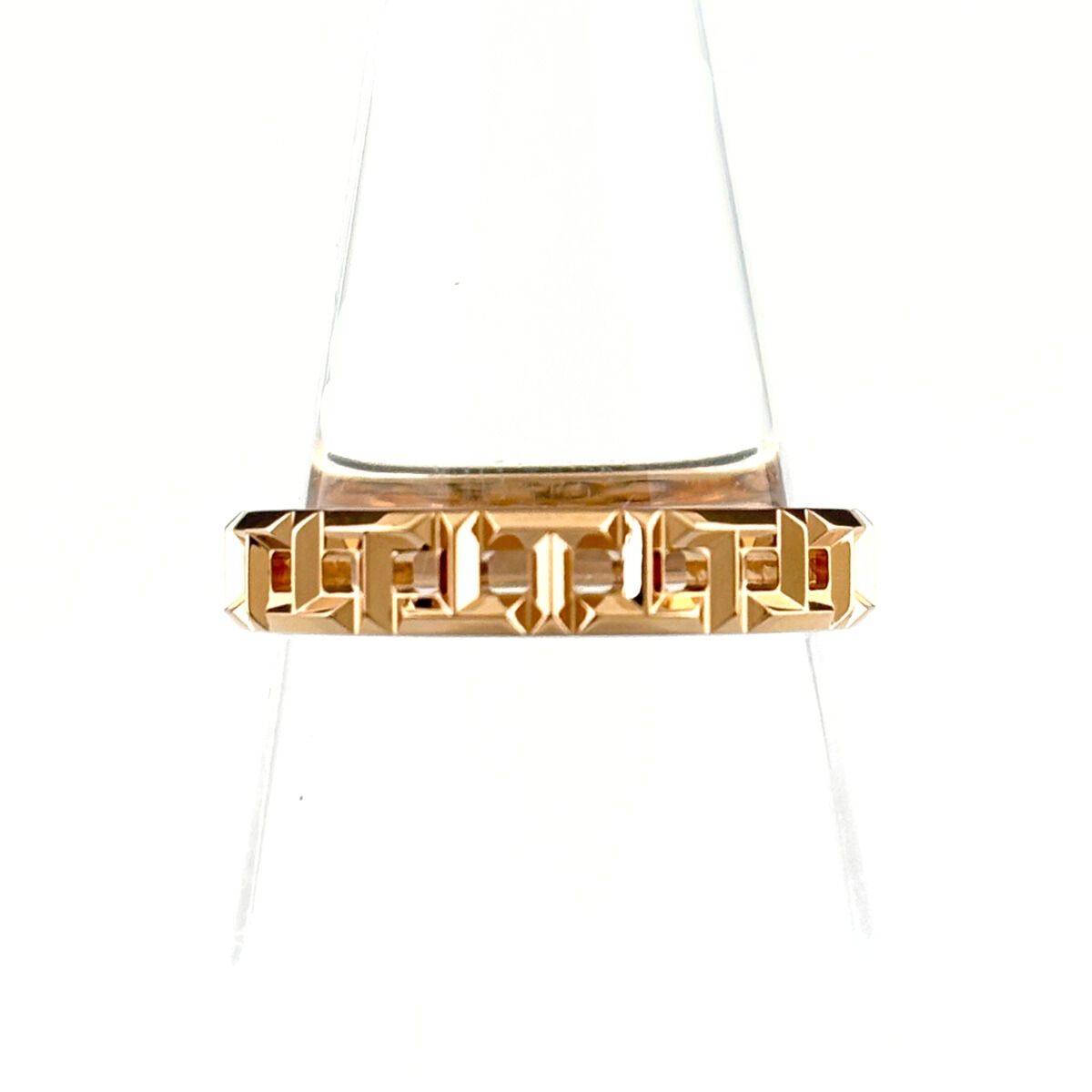 ティファニー TIFFANY&Co. T トゥルー ナロー リング PG ピンク 
