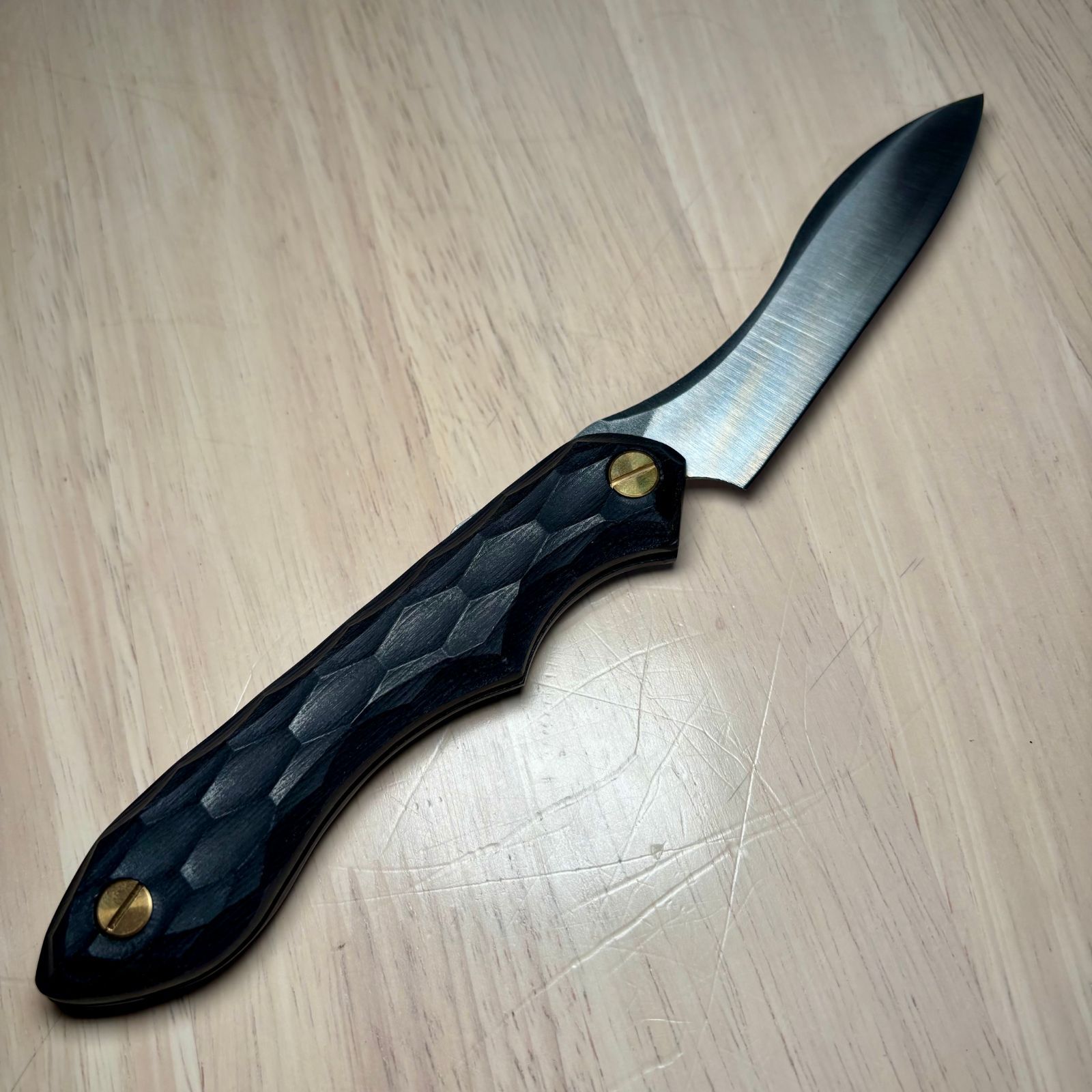  FEDECA 折畳式 料理ナイフ 名栗ブラック ハンマー ナイフ ツール アウトドア