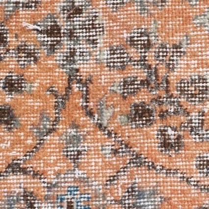 トルコヴィンテージラグ くすみレッド フローラル ダブルフレーム