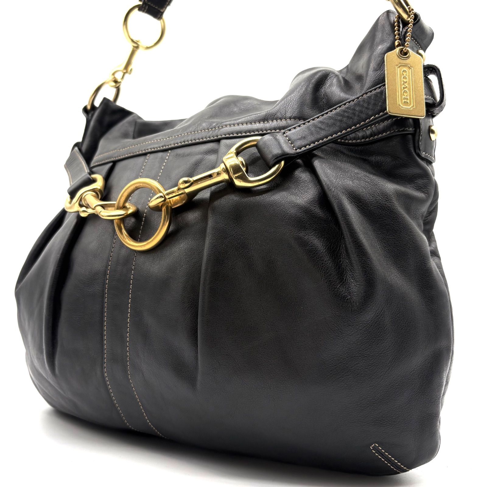 美品✨】COACH y2k pleated leather hobo shoulderbag コーチ 