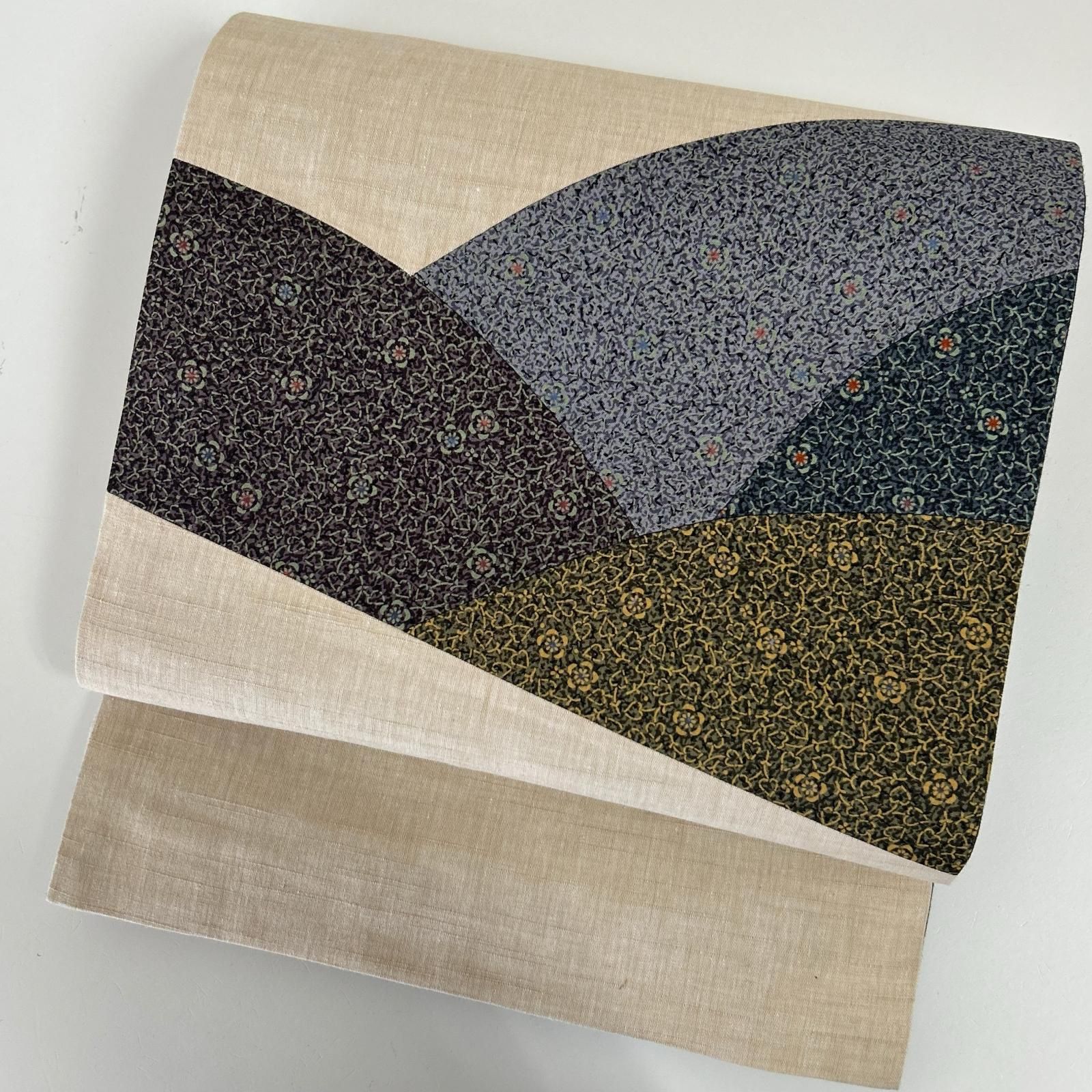 京袋帯 正絹 紬 更紗 粋なデザイン MA-4535 - メルカリ