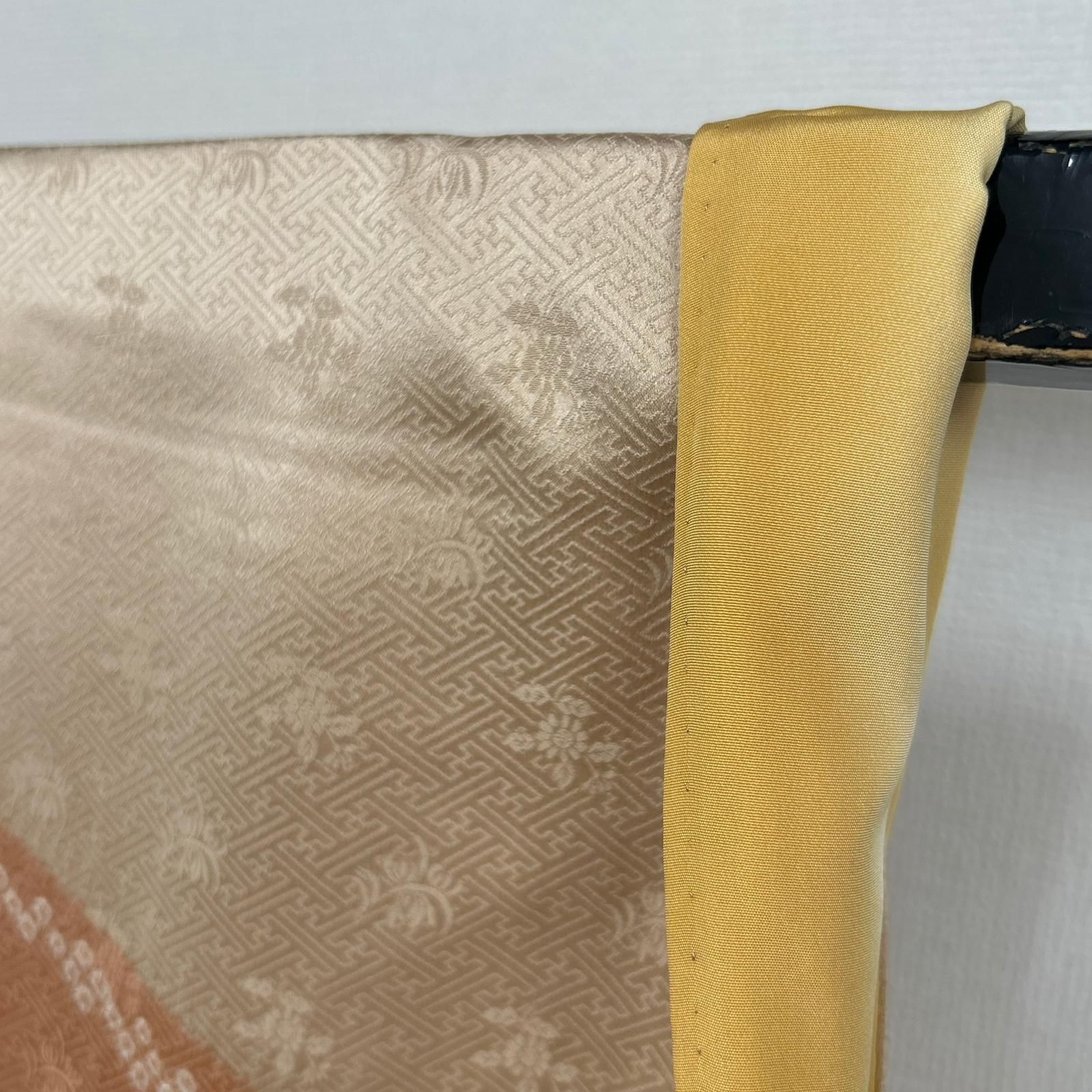 付下げ 絞り 裄67.5 可愛い花柄 紋無し 上品な染め 正絹 着物 MK-4589