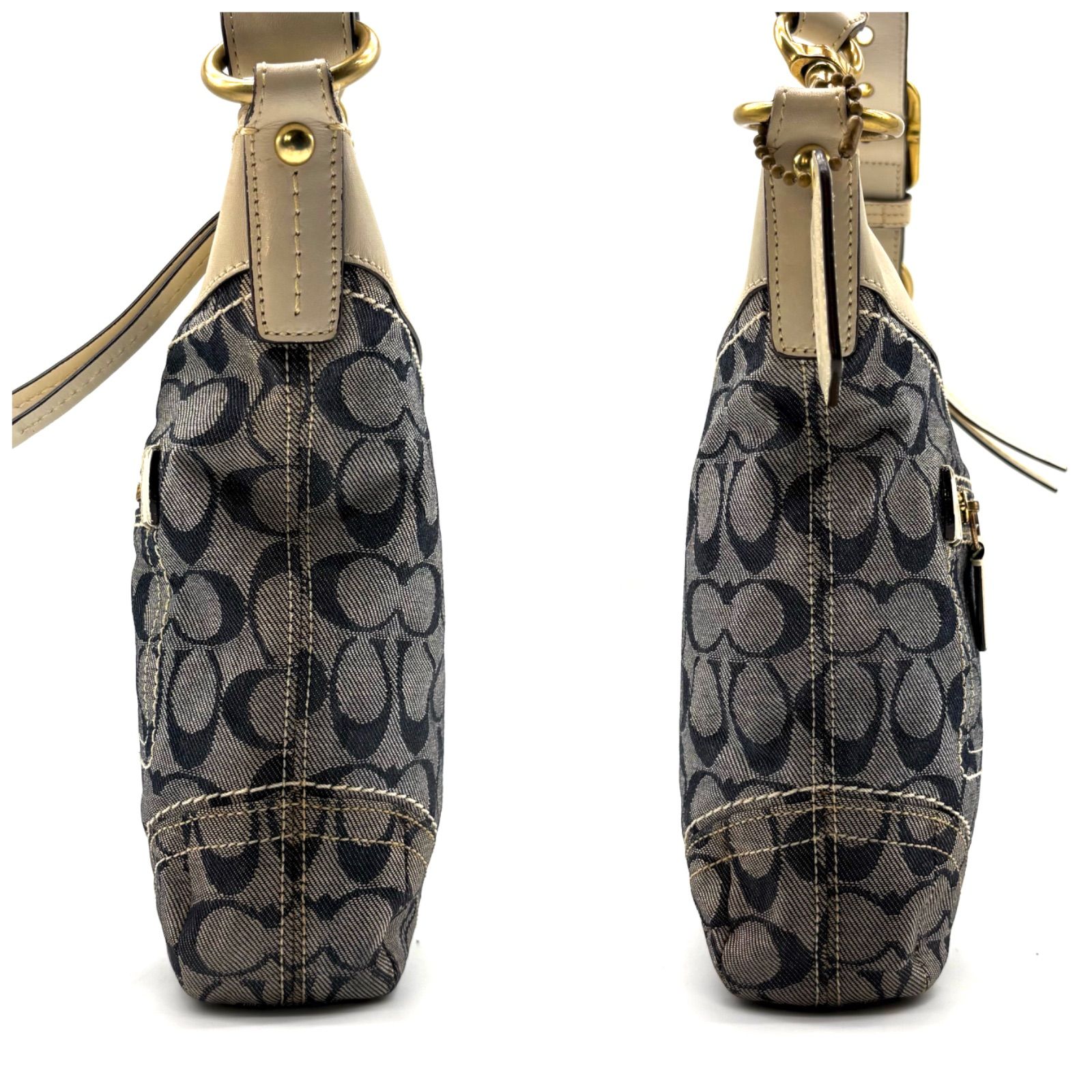 希少】COACH y2k signature denim shoulderbag シグネチャーデニム