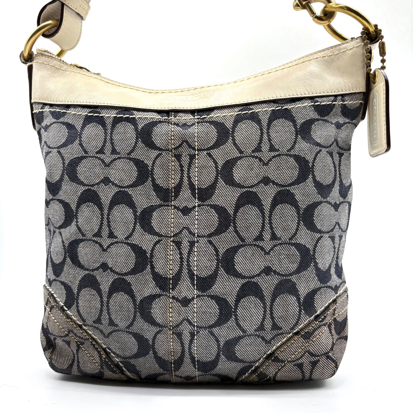 希少】COACH y2k signature denim shoulderbag シグネチャーデニム