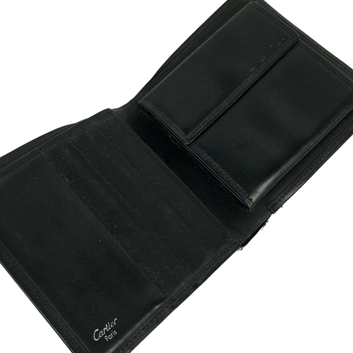 Cartier(カルティエ) 2つ折り財布 パシャ 黒 レザー - メルカリ