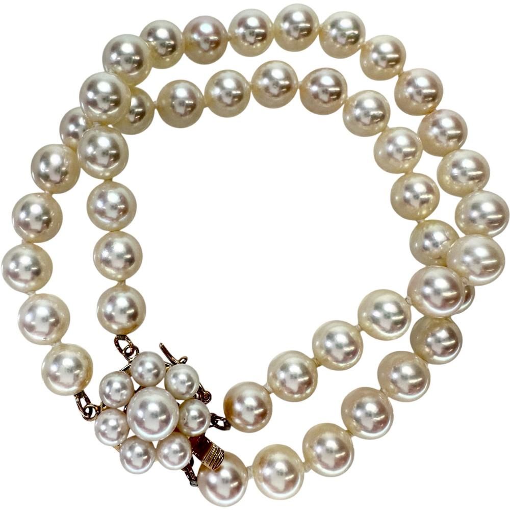 TASAKI/タサキ】2連デザイン アコヤ真珠4～6.5mm ブレスレット K14