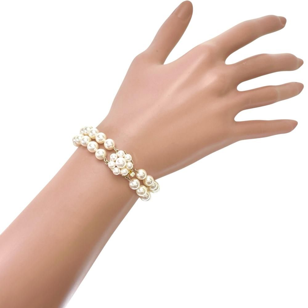 TASAKI/タサキ】2連デザイン アコヤ真珠4～6.5mm ブレスレット K14
