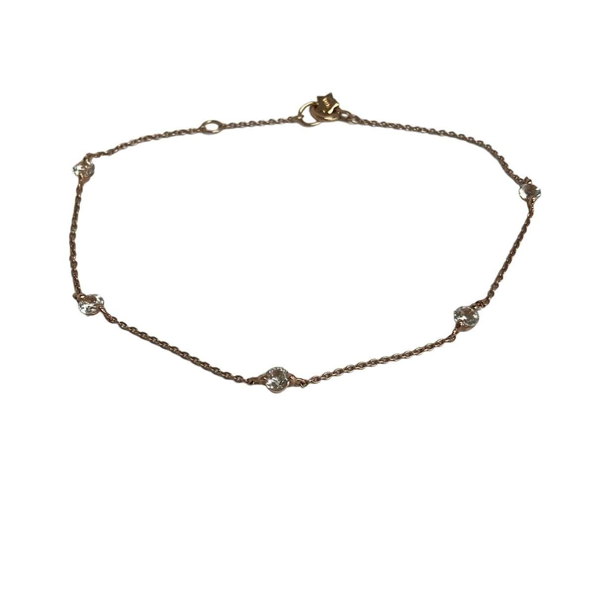 STAR JEWELRY(スタージュエリー) ブレスレット美品 - K10PG×クリア 