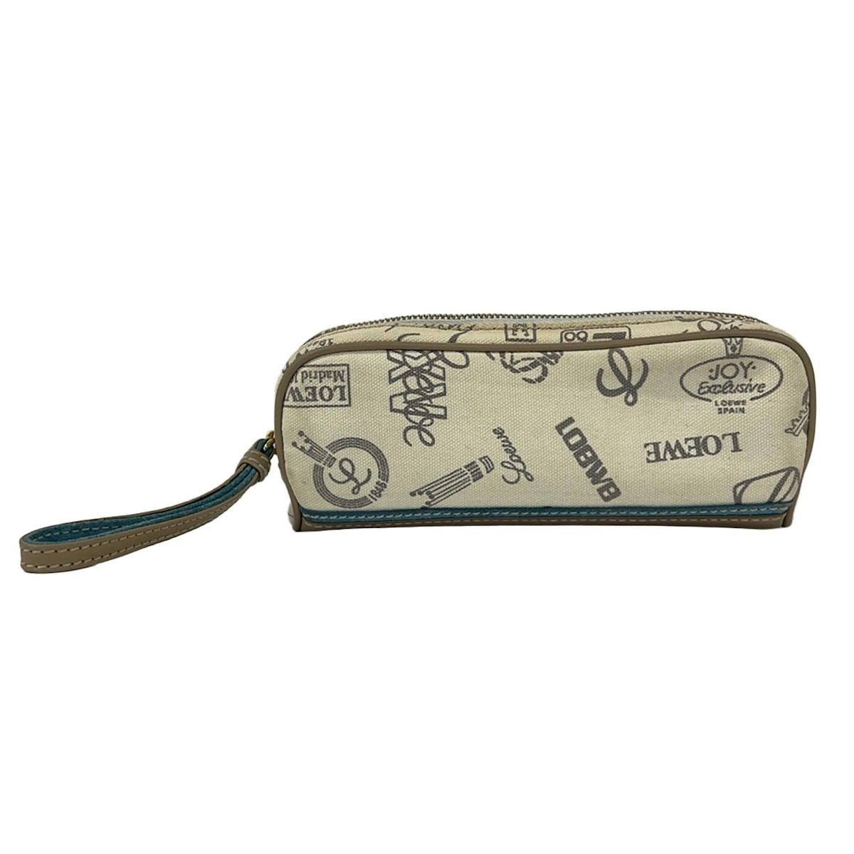 LOEWE(ロエベ) ペンケース - アイボリー×グレーベージュ×マルチ 160