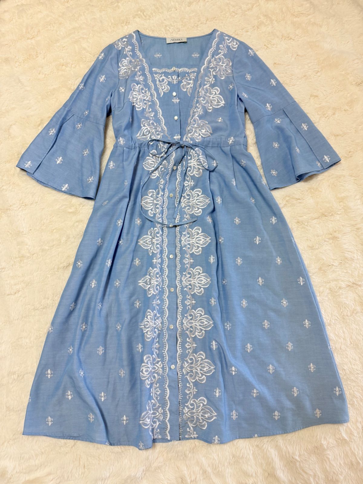 レリアン50周年記念 NEMIKA 刺繍ワンピース 天海祐希着用モデル ロング